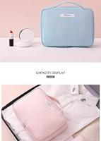 Neceser Maquillaje,Portátil Bolsa de Maquillaje de Viaje, Organizador Grande para Mujeres y niños, de Cosméticos Bolsa, Bolsa de Viaje Impermeable Gran Capacidad,para Hogar Vacaciones Viaje(Azul) - details 1