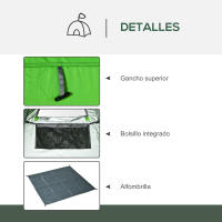 Outsunny Tienda de Ducha Instantánea Tienda de Privacidad Portátil con 1 Gancho Bolsillo Bolsa de Transporte y UV 20+ para Baño Vestuario Cambiador Inodoro 126x124x189 cm - details 5