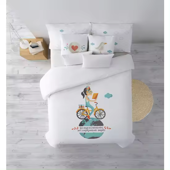 FUNDA NÓRDICA 100% ALGODÓN MODELO BICI PARA CAMA DE 180 (260X240CM.) - 1