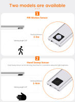 Lámpara de Armario LED Ultra Delgada con Sensor de Movimiento PIR Luz de Cocina Recargable de Aluminio Iluminación Portátil para Noche - details 2