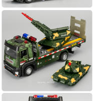 Modelo De Camión De Transporte De Tanques Militares a Escala 1/32 Con Sonido Luz Y Puertas Abiertas Juguetes De Vehículos Para Niños - details 12