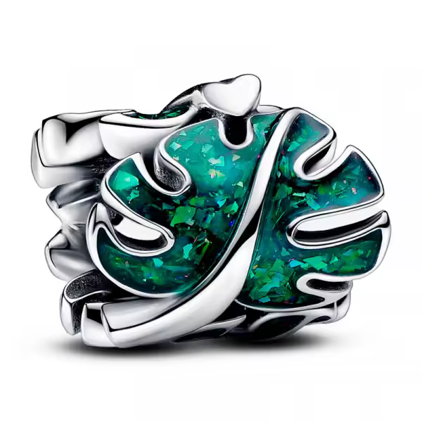 Pandora - Charm Hojas de Monstera Verdes 793332C01 - 1