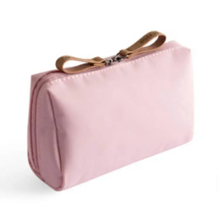 Solid-color Cosmetic Bag Stylish Women's Makeup Bag Portable Large Capacity Toiletry Bag - 1