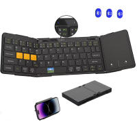 Teclado Plegable De Viaje Con Touchpad Y Pantalla Bluetooth Multidevice Para Windows iOS Android Teclado Plegable Con Touchpad - details 0