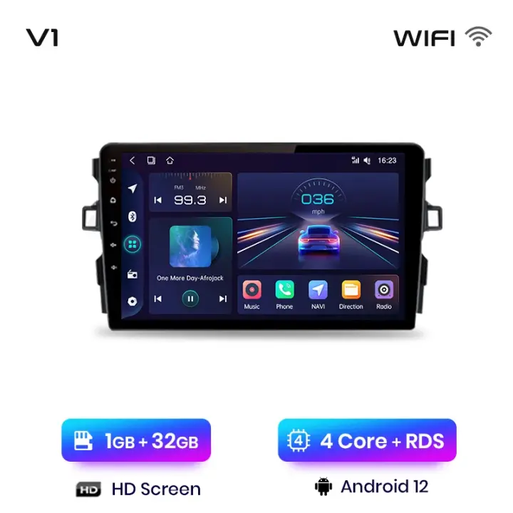 Junsun  Android 13 inalámbrico CarPlay Android Auto Radio para Toyota Auris E150 2006 2007 2008 2009 2010 2011 2012 coche Multimedia navegación GPS autorradio - 1