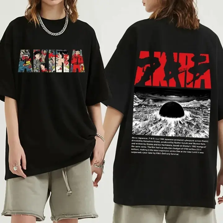 Camiseta De Algodón Para Mujer De Tallas Grandes Estilo Punk De Anime Japonés Neo Tokyo Akira De La Película De Ciencia Ficción Manga Shotaro Kaneda - 1