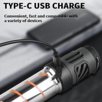 Linterna LED portátil para acampar, impermeable, recargable por USB, minilinterna, kit de supervivencia para interiores y exteriores, luz de emergencia para el hogar con dos niveles de brillo, ideal para cortes de energía, senderismo y huracanes - details 0