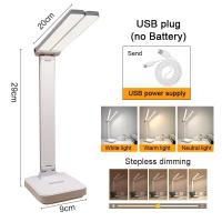Lámpara De Escritorio LED Táctil Recargable USB Con 3 Niveles De Iluminación Protección Ocular Plegable Para Dormitorio Luz Nocturna Para Mesa - details 3