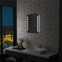 vidaXL Espejo de Pared de Baño con LED Accesorio de Maquillaje Tocador Dimensiones 50 x 60 cm, 60 x 80 cm, 60 x 100 cm - details 0