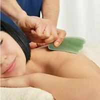 Rodillo De Jade Natural Rosa Para Masaje Facial Gua Sha Tablero De Masaje Corporal Levantamiento Del Rostro Escarificación De Ojos Acupuntura - details 4