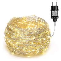 Alambre de guirnalda para iluminación exterior o interior de 20m, de Micro LED de 200/300W de Gresonic, blanco cálido, Dauerlicht, 200LED - details 1
