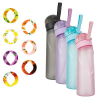 Botella de Agua con Sabor con 7 Vanas de Sabor Air Water Up Bottle Frosted Black 650ml Air Starter Up Set Water Cup para Camping Sport Kr - details 3