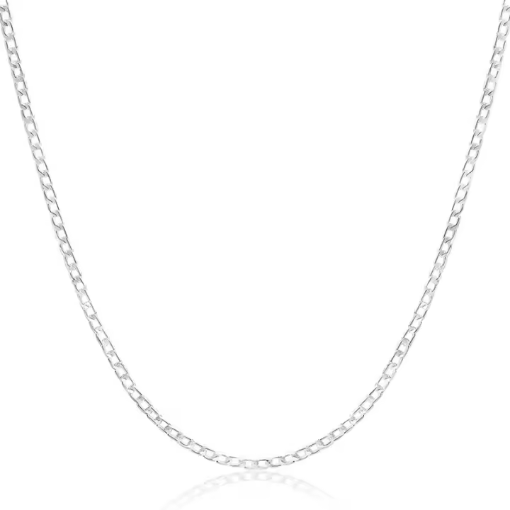 Collar de plata de ley 925 para hombre y mujer, cadena cubana de 4mm de ancho, joyería de moda, regalo - 1