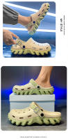 Clogs Verdes Para Hombre 2025 Sandalias De Playa Al Aire Libre Antideslizantes Plataforma Ligera Hueco Saludables Para Jardín - details 8