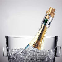 Tapa De Vino De Acero Inoxidable Para Champagne Recipiente Aislador De Bebida Tapa De Botella De Champagne Reutilizable Eco-amigable - details 4