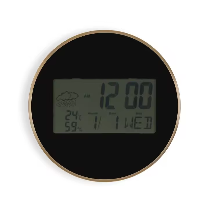 Reloj de Pared Versa Negro Plástico Minimalista 4,1 x 30 x 30 cm - 1