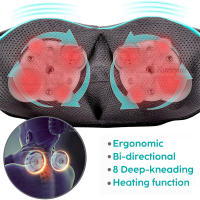 Masajeador De Hombros Y Cuello Shiatsu Con Calor U Shape Masa Profunda Eléctrico Almohada De Masaje Para Cuello Cintura Piernas Y Corporal - details 1