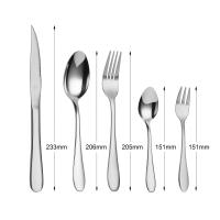 Mr.Spoon Serie Piedra 60 piezas cubiertos,Acero inoxidable 18/0,Plateado,Con cuchillo carne o mesa/tenedor,/cuchara/cucharilla/tenedor postre,Apto para lavavajillas,Cuberteria,mango monobloque,Caja Envase Ecológico,Para Casa,Hotel,Restaurante 60101/60 - details 0