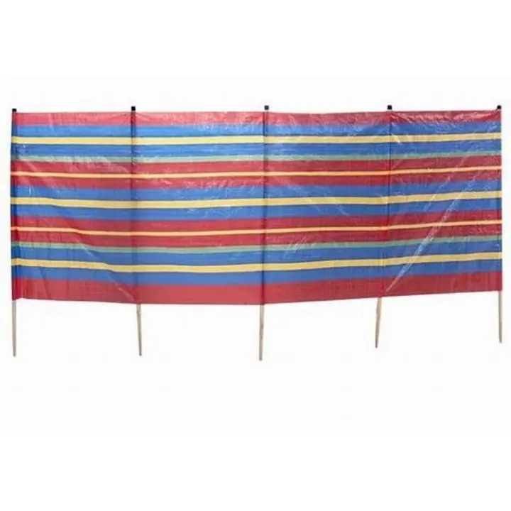 Gerimport Paravientos Playa 300 X 150 Cm - Pantalla Protectora de Plástico y Madera - 1