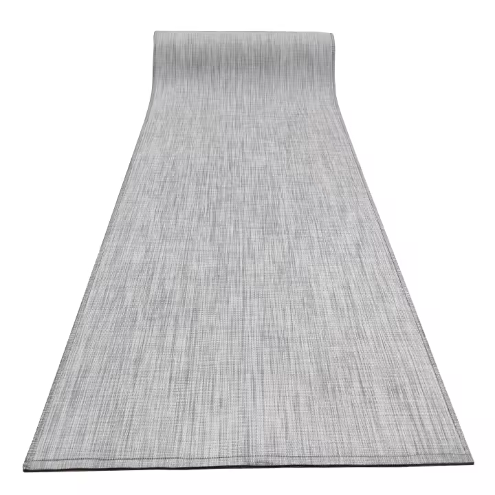 T & I 1979 ALFOMBRAS Y MOQUETAS Alfombra Vinilo Trenzado Pasillo Cocina Dormitorio Marfil Plata - 1