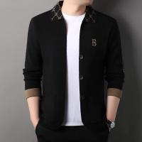 Chaqueta De Punto Para Hombre Con Capucha Estampada De B Diseño Casual De Otoño E Invierno De Marca Alta Manga Larga Cuello En V - details 8
