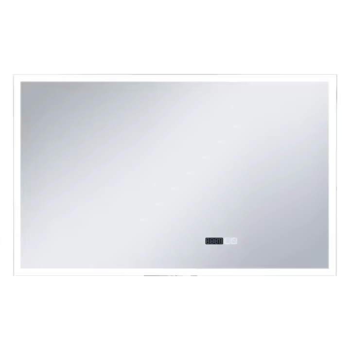 vidaXL Espejo de Baño con LED Sensor Táctil Reloj Accesorio Maquillaje Dimensiones 80 x 60 cm, 100 x 60 cm - 1