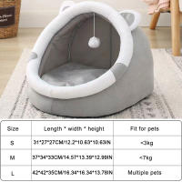 Cama bonita para gatos pequeños y grandes, tienda de campaña para perros, casa suave para gatitos, cojín acogedor para cachorros - details 6