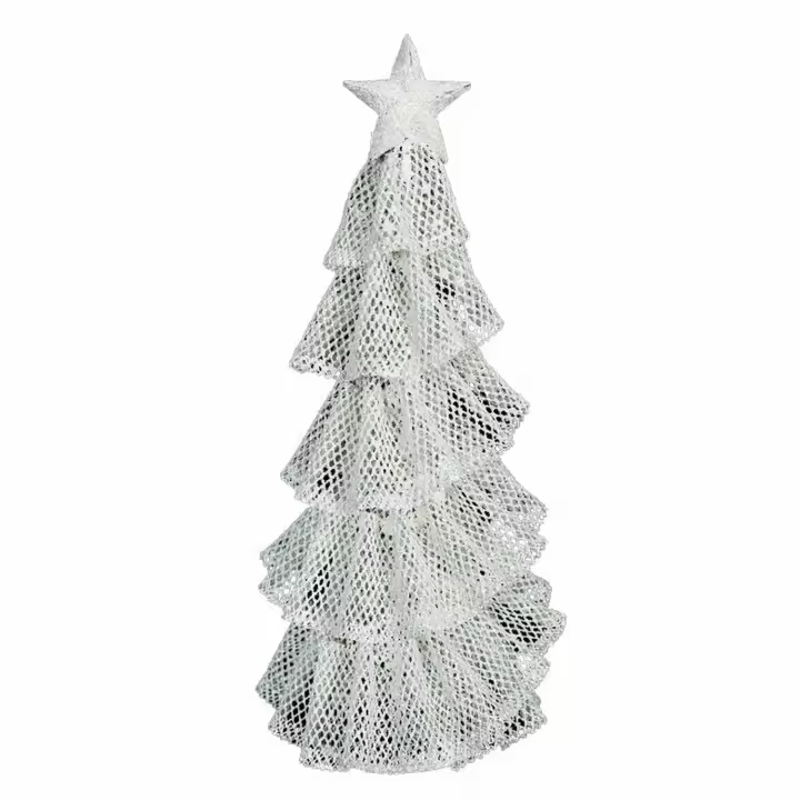 Gerimport Árbol Hierro Blanco Decoración Navidad 13 X 13 X 30 Cm - 1