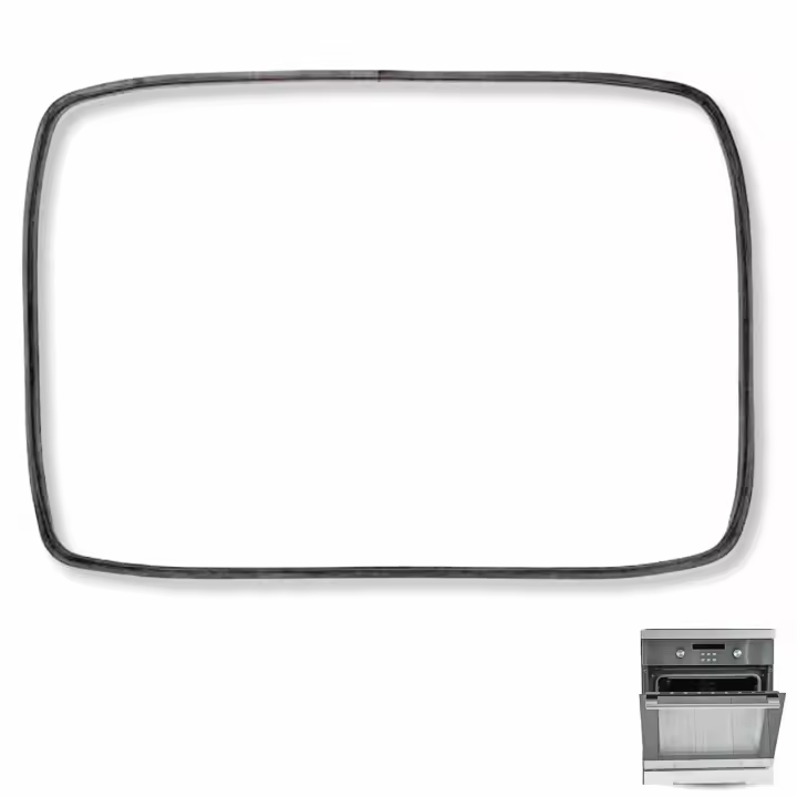 CHEFZOCO Junta Puerta Horno, Goma puerta de horno, Goma horno Universal, Medidas 410 mm ancho x 290 mm alto, Incluye 4 ganchos, Compatible con Teka HC-510,HC-521,HC-605,HC-615, HS-510 - 1