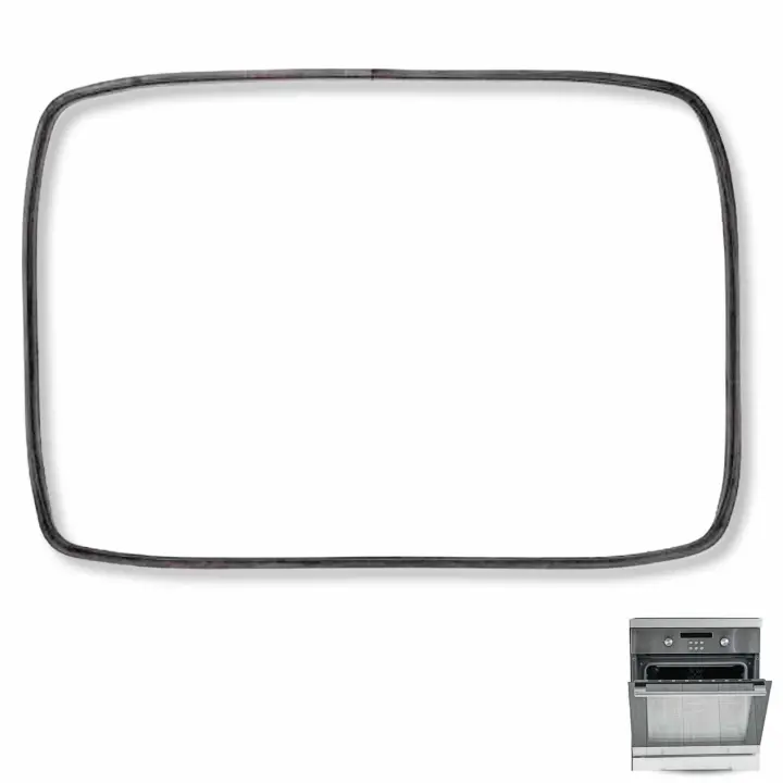 CHEFZOCO Junta Puerta Horno, Goma puerta de horno, Goma horno Universal, Medidas 410 mm ancho x 290 mm alto, Incluye 4 ganchos, Compatible con Teka HC-510,HC-521,HC-605,HC-615, HS-510 - 1