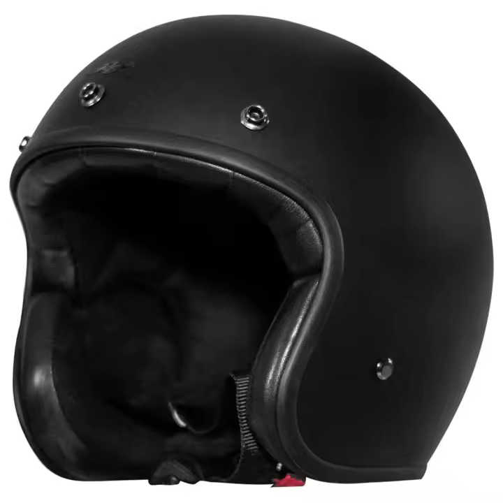 Rusty Stitches Casco Jet Fonzie Negro Adulto - 1