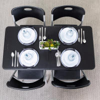 Lifetime - Silla plegable multiuso, máx. 160 kg, color negro, fabricada de polietileno de alta densidad y acero, 50x48,5x84 cm, protección UV, resistente al agua, sillas para eventos, sillas plegables exterior e interior, silla robusta - details 6