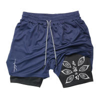 Shorts De Entrenamiento Para Hombre Con Bolsillo Para Teléfono Y Anillo De Toalla 2 En 1 Deporte Algodón Polyester Rendimiento Gimnasio Actividad Física - details 17