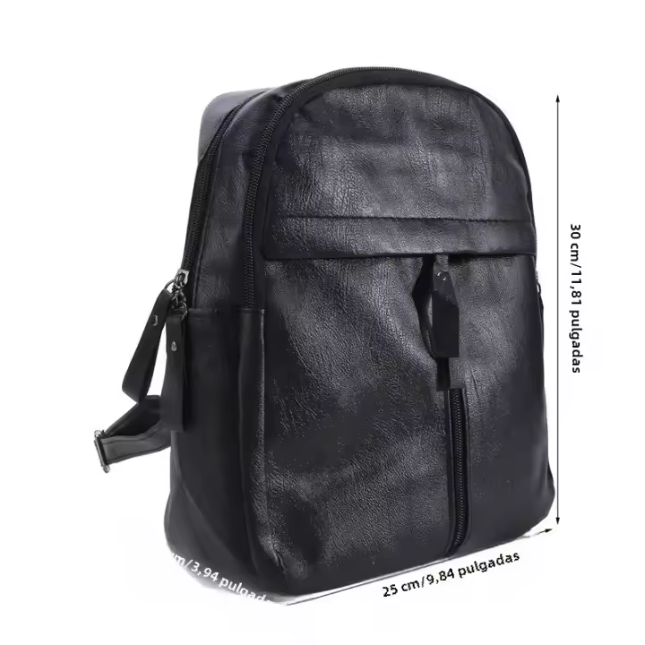 Mochila Grande Para Mujer De Cuero De Alta Calidad Bolsa Vintage Con Gran Capacidad Para Viajes Y Escuela Bolsa De Libros Rucksack - 1