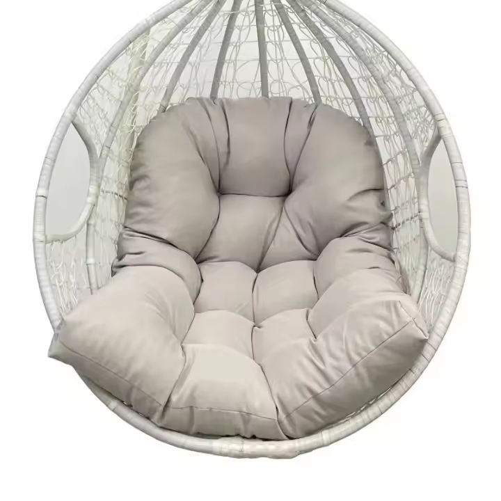 Cojín para Silla, Cojín para Silla de Ratán, Cojines para Silla Relax para Columbio de Cesta Colgante, Cojines para Asiento de Cesta para Interior, Exterior, 80x120 cm, Gris - 1