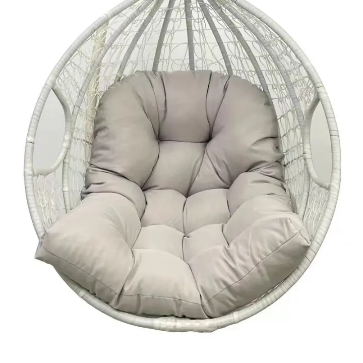 Cojín para Silla, Cojín para Silla de Ratán, Cojines para Silla Relax para Columbio de Cesta Colgante, Cojines para Asiento de Cesta para Interior, Exterior, 80x120 cm, Gris - 1