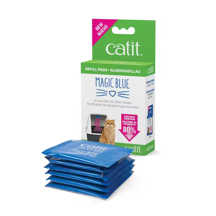 Almohadillas de recambio reductoras de olor de gatos Catit Magic Blue - 1