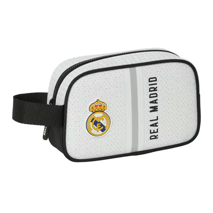 Neceser de Viaje Real Madrid C.F. Blanco Gris Deportivo 22 x 13.5 x 8 cm - 1