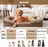Cama ortopédica extragrande para perros, cama extragrande lavable para gatos, cojín para perros con estructura de panal y forro impermeable extraíble, de espuma, ortopédica, marrón - details 1