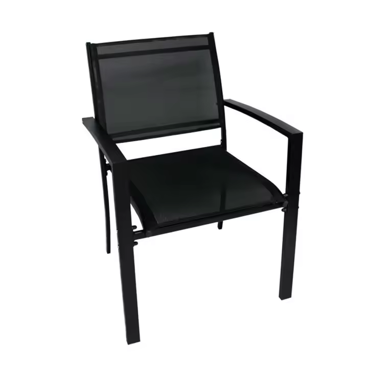 Silla de Terraza Orión KD 88x57x57 Cm - Estructura de Metal Resistente - Tela Textiline Transpirable - Diseño Clásico Combinable - 1