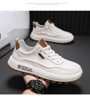 Zapatos Casuales Para Hombre En Cuero Artificial Moda Primavera Comodidad Para Caminar Plataforma Tenis Masculino Con Tobillero - details 4