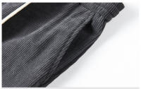 Pantalones De Corduroy Recto Para Hombre En Caqui Negro Gris Con Cintura Elástica Estilo Casual Suave Y Elástico Talla Baggy - details 16