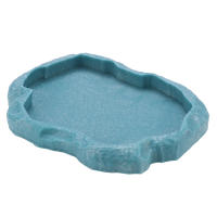 Tazón De Alimentación Para Reptiles De Resina ABS Piedra Para Tortugas Lagartos Nutrición Y Agua Feeder Bowl Para Reptiles - details 1