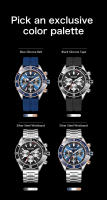 Reloj De Pulsera Deportivo Para Hombre MEGIR Lujo Negocios Caso Grande Luminoso Cronógrafo Resistente Al Agua Con Fecha - details 2