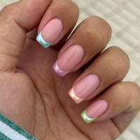 24Pcs Uñas Postizas De Ballet Blancas Con Gradiente Full Cover Art Nails Presión En Uñas Artificiales Acrílicas Removibles Para Fiesta - details 15