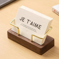 Organizador De Tarjetas De Negocio Con Soporte Para Escritorio Estilo Madera Accesorios Para Oficina Y Hogar Organizador De Memoria De Escritorio - details 9