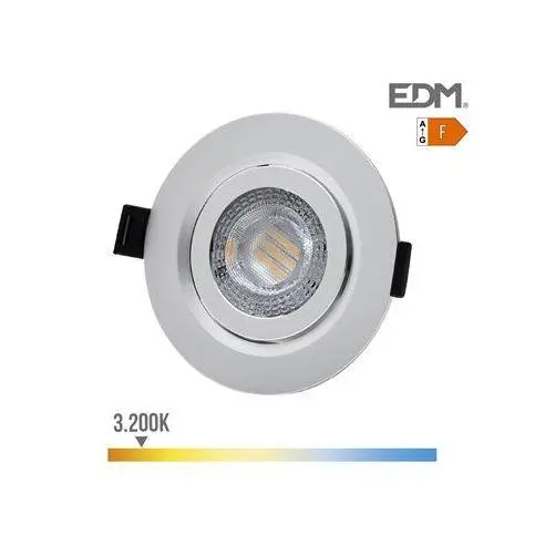 Downlight led empotrar 9w 806lm ra80 3200k redondo Color cromo ø9cm EDM - 1