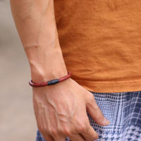 Pulsera De Cuero Minimalista Para Hombre Con Hebilla Magnética Accesorios De Moda Stackable Pulsera De Lujo Para Ocasiones Casual - details 1