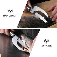 Herramienta De Limpieza De Pescado 2 En 1 Escáner De Escamas Y Planador Rápido Herramienta De Cocina Eco-amigable De Acero Inoxidable Para Pesca - details 3