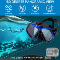 Juego De Snorkel Para Adultos Mascarilla De Natación Con Cámara GoPro Deportes Acuáticos Anti-Vaho Gafas Secas Tubo De Snorkel Profesional - details 1